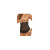 Lingerie style body en dentelle noire et perles blanches 